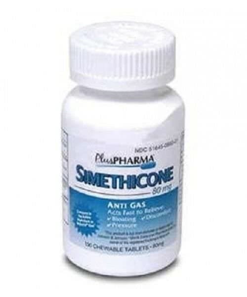 Simethicone Anti Gas (80mg) - 100 Chewable Tablets