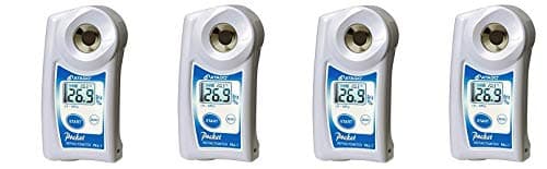 Atago 3810 PAL-1 Digital Hand Held Pocket Refractometer, 0.0-53.0% Brix Measurement Range (4-(Pack))