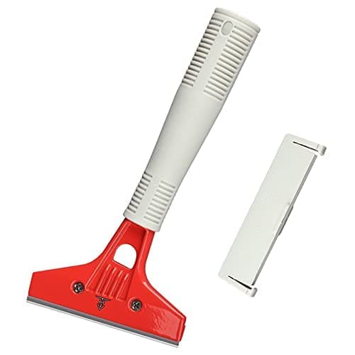 Heavy Duty Floor Red Scraper and Wall Scraper with ABS-Plastic Gray Color Handle