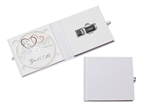 Wedding Leather USB/DVD Case. White