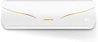 Nikai Split Air Conditioner 1 Ton, Energy Efficient Cooling with T3 Tropical Rotary Compressor, R410 Gas, 4 Way Swing, 12000 BTU AC, Gold Fin, Auto Restart, Ideal for Small Room & Office NSAC12131N24