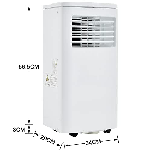 Portable air conditioner 9,000 BTU/h with Dehumidifier Function, Mobile Cooling Fan, Powerful Enough for Whole House or Office