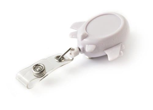 KEY-BAK Retract-A-Badge Airplane Shaped 5-Pack Retractable Badge Holder with 36" Cord, Belt Clip, White Reel