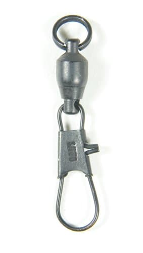 Lazer Sharp Ball Bearing Swivel with Interlock Snap, 5 Piece (Black, Size-1)