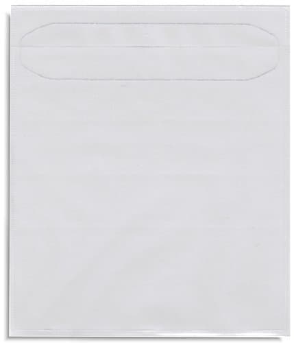 StarTechDeals100 Clear Poly Sleeve CDs or DVDs Adhesive Backed (Tamper Proof Sleeves)