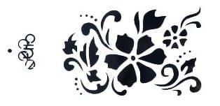 Flower Filigree Scroll Stencil for Cake Decorating, Sugar Art, Icing or Crafts, Large Template Pattern 9-1/2" x 4-3/4"