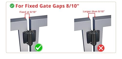 D&D Technologies TCA1L2S3STS TruClose Regular Duty Gate Hinges, for Self Closing Metal Gates up to 66 Pounds, Brushed, 2 Count