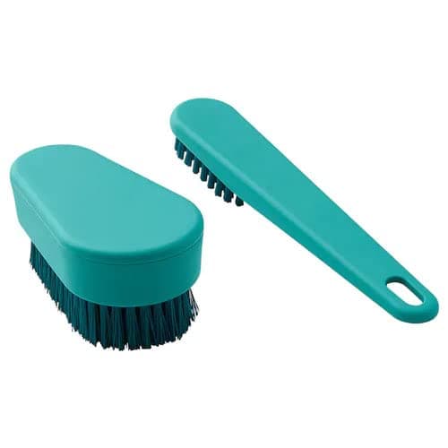 Ikea PEPPRIG Scrubbing Brush, Made of Polypropylene Plastic Handle and Polyester Bristles (Set of 2)