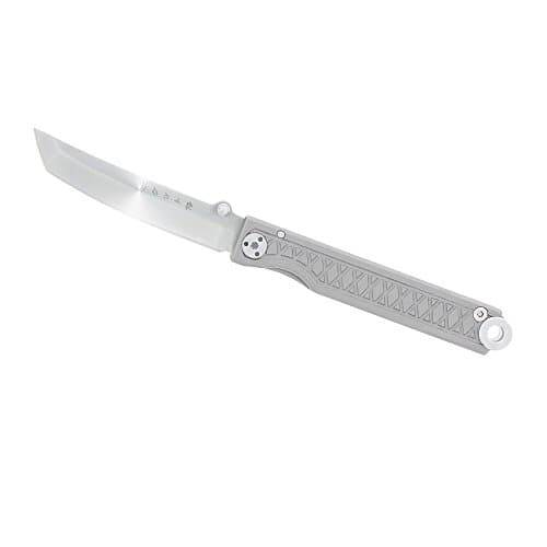 StatGear Pocket Samurai Folding Knife by for EDC - Titanium Handle Edition