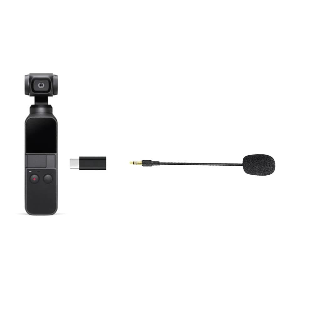 osmo Handle 3.5mm Microphone Mic Designed for DJI OSMO Action,Action 2, Pocket,Pocket 2 & Gopro Series Cameras with 3.5mm TRS Canon (3.5MM Microphone)