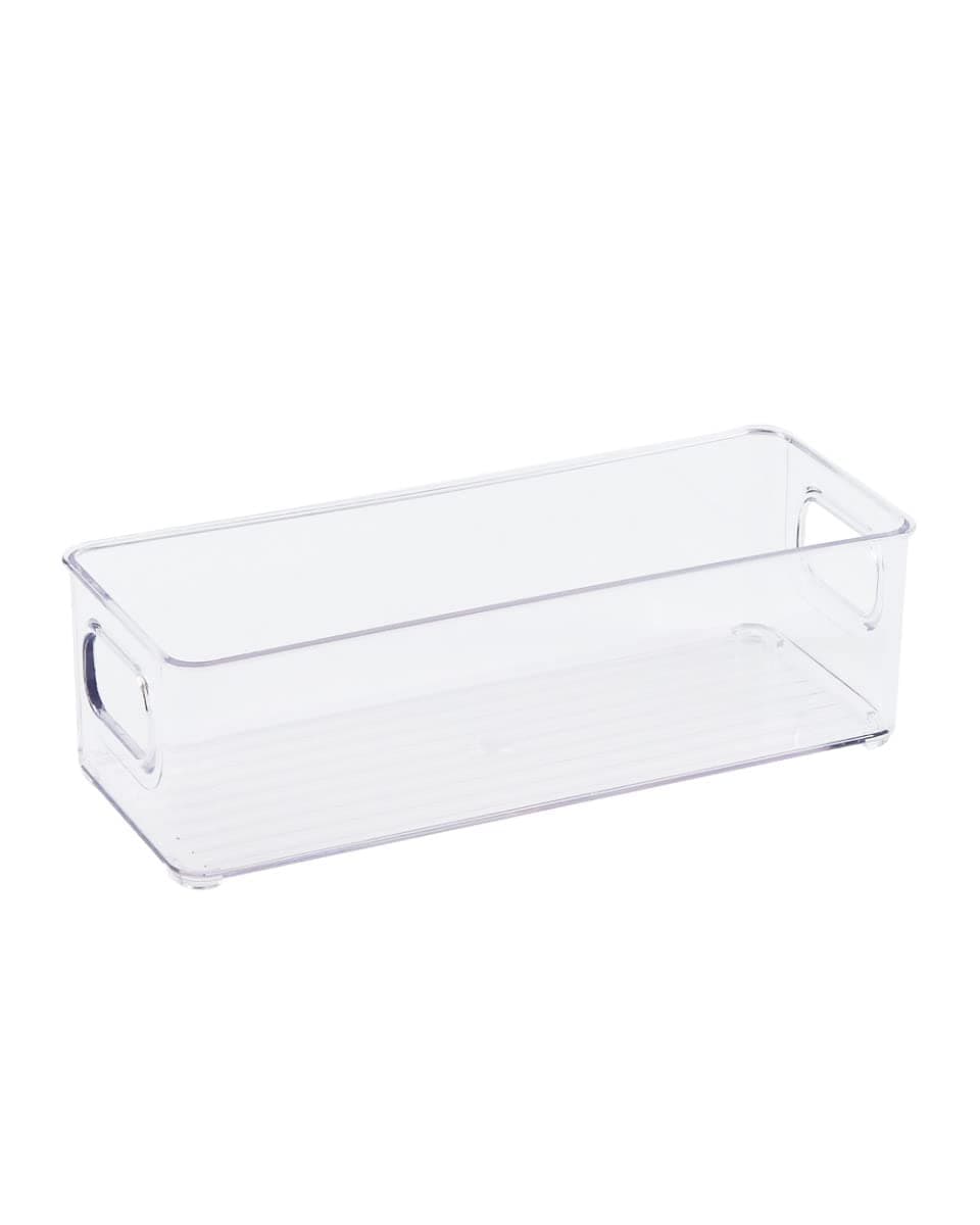 Homesmiths Clear Pantry Storage Bin Small 25.5 X 10 X 7.6 Cm