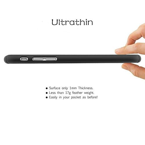 iPhone 6/6S Case, Ultra Thin Exact Slim Fit 360 Degree Full Protection Premium Matte Finish Dual Layer Hard Case with Tempered Glass Screen Protector for iPhone 6/6S（Black）