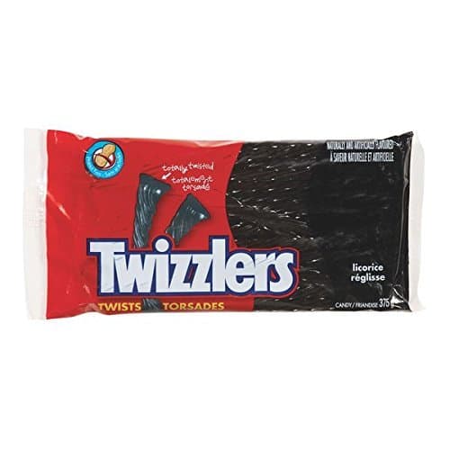 TWIZZLERS Black Licorice Candy, 375 Gram