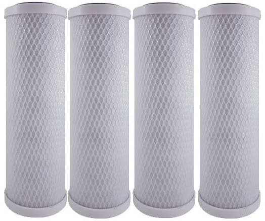 Vistar Water Technologies American Solutions 4-Pack Replacement GE GXWH04F Activated Carbon Block Filter - Universal 10 inch Filter for GE HOUSEHOLD PRE-FILTRATION SYSTEM