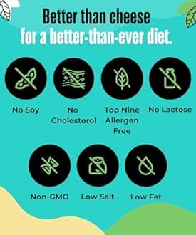 Never Better Foods Plant-Based Shredded Cheddar & Mozzarella Cheese Blend, 2 Pack (2 x 7 oz Bags), Dairy-Free, Vegan, and Allergen-Free, Ideal for Cooking, Melting, and Meal Prep