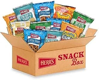 Herr’s Snacks Variety Pack, Potato Chips, Pretzels, Popcorn, Cheese Curls, 1oz Bag (36 Count)