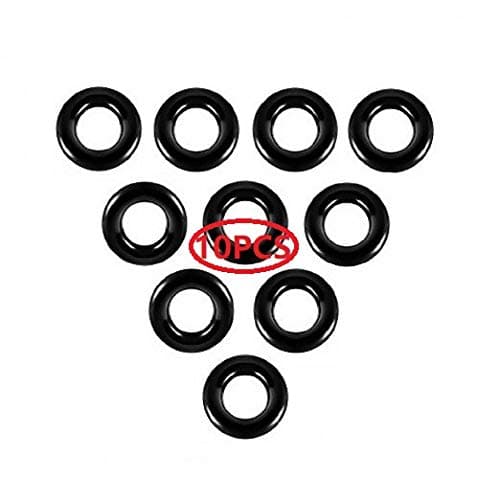 Anquer 10 Pack Rings for Men Soft and Waterproof A-05 (Black)