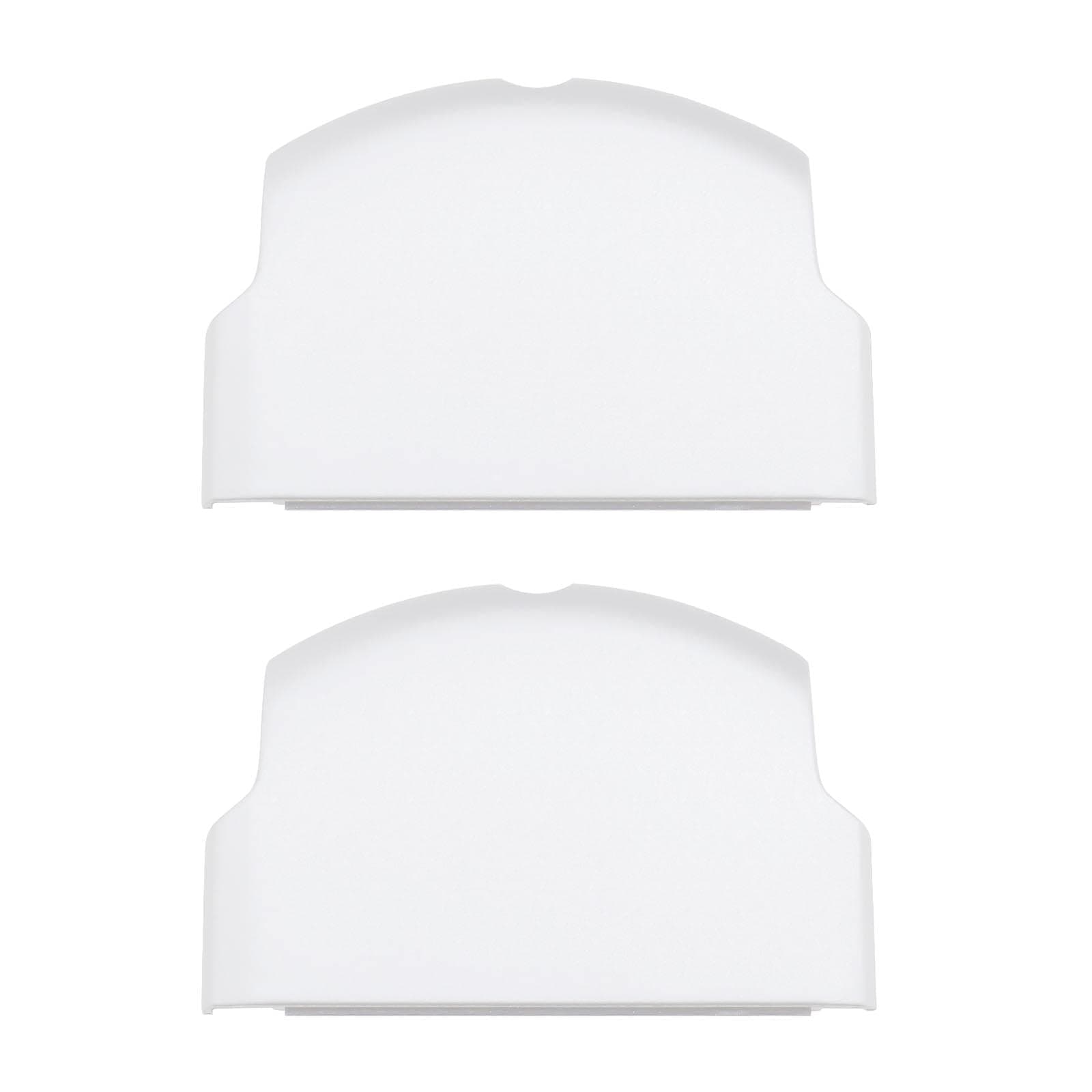 eMagTech 2PCS Replacement Battery Door Covers Cases Protectors Compatible with SONY PSP 2000 2003 2004 3000 3003 3004 White Plastic Console Accessories
