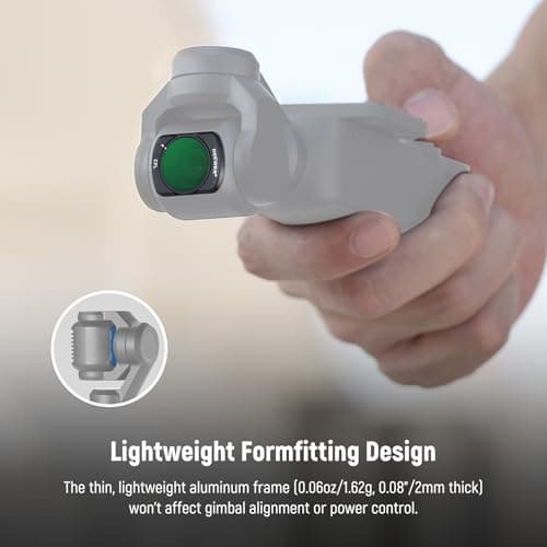 NEEWER Magnetic ND CPL UV Filter Set Compatible with DJI OSMO Pocket 3, 6 Pack UV CPL ND16 ND32 ND64 ND256 CPL Polarizing and Neutral Density Filters, Multi Coated HD Optical Glass/Aluminum Frame