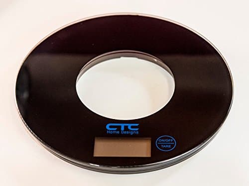 Home Designs Digital Kitchen and Food Scale - Quality Multifunction Electronic Measurement of the Weight of Food, Ideal for Professional Cooking Baking at Home or Travel Batteries Included(Black)