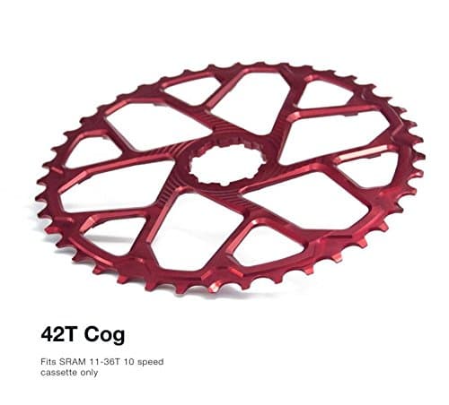 Garbaruk Sprocket Plus Replacement 42d Sram 10 V (Modifications) Red