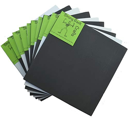 5 Black & 5 White-(10 Pack)-6mm Thick Self-Stick Adhesive Foam Sheets 10" x 10" EVA High Density 6mm by Strong Back Crafts- for Cosplay Costumes, Halloween Outfits, Traction Pads, & Scrapbooking