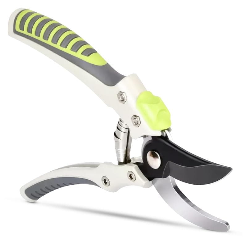 Shark-Tuff® Heavy Duty Secateurs & Pruning Scissors Pruning Shears for Gardening | High Carbon Steel SK5 Blade Garden Scissors | Bypass Hand Pruners with Long Handles