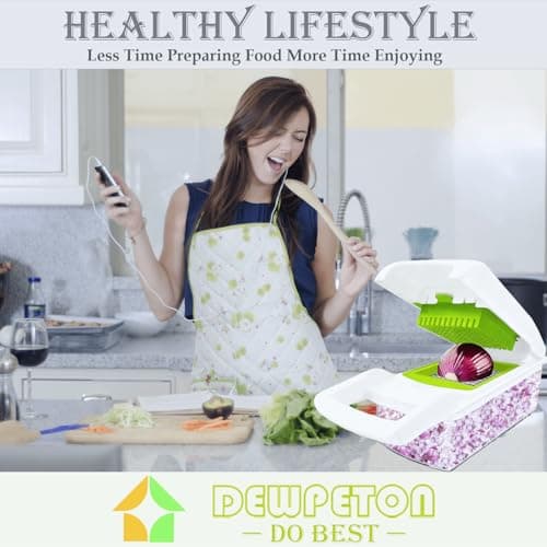 Pro-Series 20-in-1 Vegetable Chopper with Container Cheese Grater Hand Crank Box Mandolin Slicer Food Cutter Shredder for Mandolin Vegetable Onion Salad Fruit Potato (Kitchen Gadgets & Essentials)