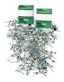 Klik-Fast Blind Rivets - 3/8 In to 1/2 In Aluminum Buttonhead - 3/16 In Dia - Lg Flange by Bondo Marson