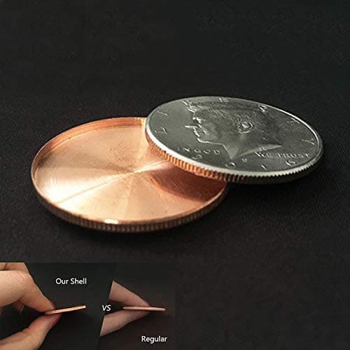 SUMAG 1pc Expanded Shell (Head, Half Dollar) Magic Tricks Coin Appear/Vanish Magic Magician Accessory Close Up Illusions Props Gimmick