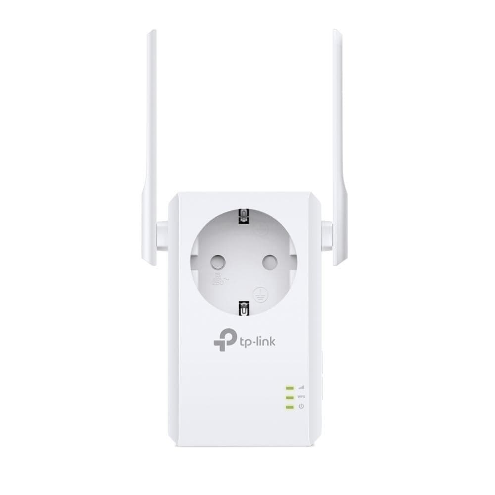 Tp-Link N300 Universal Range Extender With Extra Power Outlet, Broadband/Wi-Fi Extender, Wi-Fi Booster/Hotspot With 1 Ethernet Port And 2 External Antennas, Plug And Play, Uk Plug- Tl-Wa860Re
