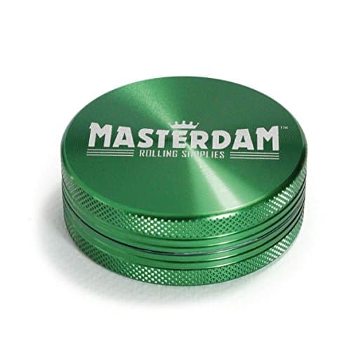 Masterdam Grinders 2-Piece Anodized Aluminum Herb Grinder - Standard 2.2-Inch Green