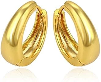VIEN Men Jewellery Kaju Bali Salman Khan Style Silver Hoop Earrings for Men and Boys - Hoop Earrings, Hoop Design, Silver Metal, Unisex, 1.5 cm, Gold Plated