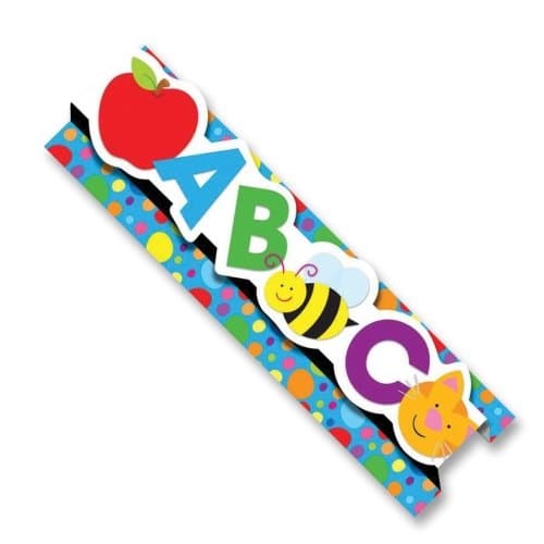 Wholesale CASE of 25 - Carson Pop-Its Borders-Pop-it Borders, ABC/123, Die-cut, 3"x36"x, 8 Strips