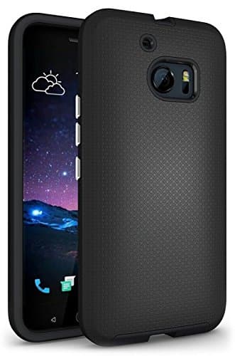 HTC 10 Case ,2 IN 1 Slim Silicon Soft TPU Cell Phone Case For HTC 10 (Black)