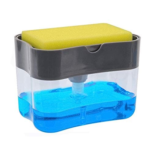 Dynamics DIY 2 in 1 Soap Dispenser for Dishwasher Liquid Holder Multi-Color, 400 ML with Sponge Pack of 1