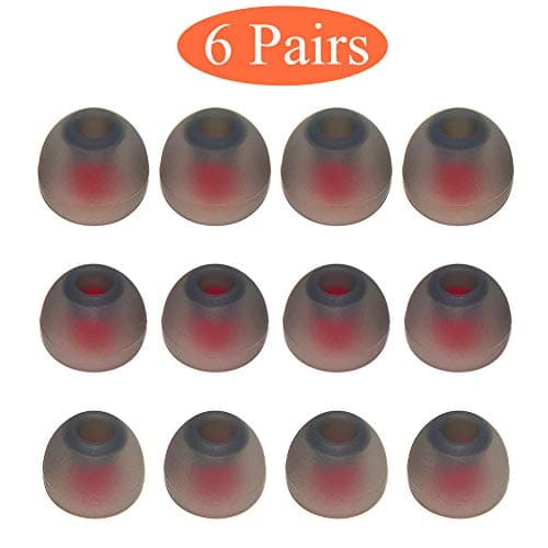 6 Pairs Ear Tips,Jeselry S M L 3 Sizes Earpads Eartips Gels Bud Soft Silicone Replacement Earbud Tips Compatible for Senso, Zeus, Otium, Hussar Sport Bluetooth Headphones