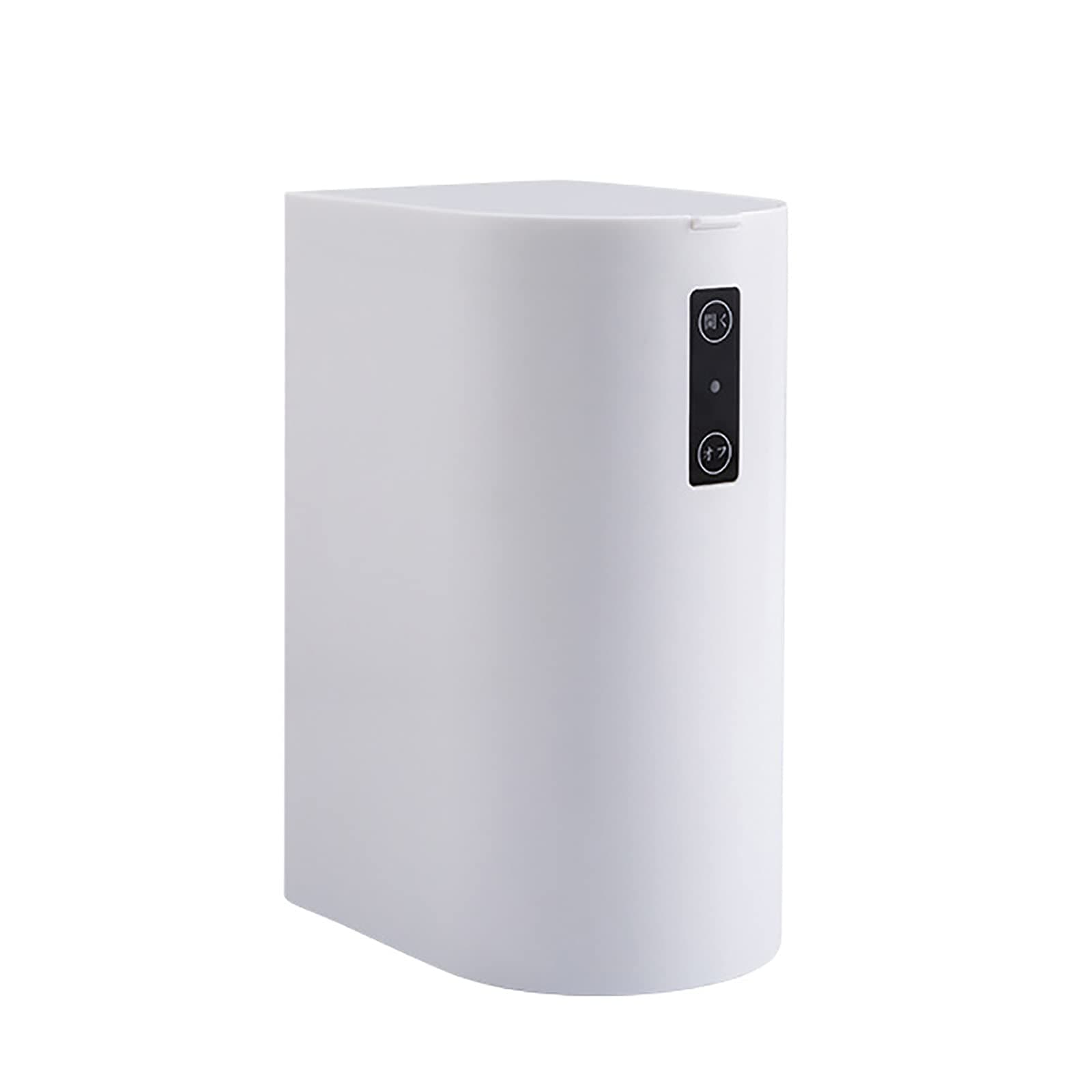 Smart Sensor Touch Screen Trash Can, Mini Office Makeup Car Lazy Storage Bucket Plastic Wastebasket with Removable Inner Bucket Automatic Touchless Trash