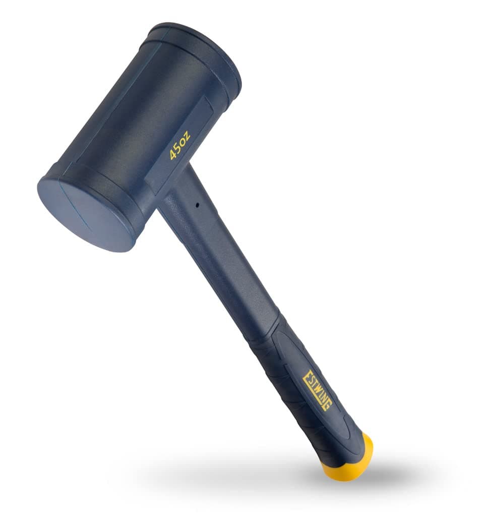 Dead Blow Hammer - 45 oz Mallet with No-Mar Polyurethane & Cushion Grip Handle - CCD45