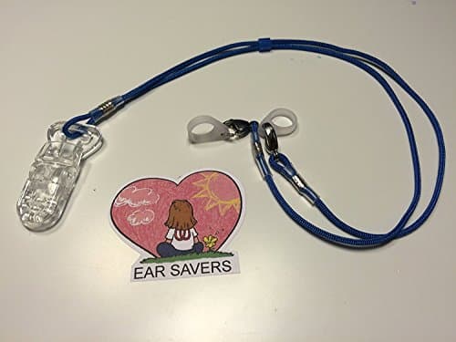 Blue Bilateral Lanyard Clip for Hearing Aids or Cochlear Implants