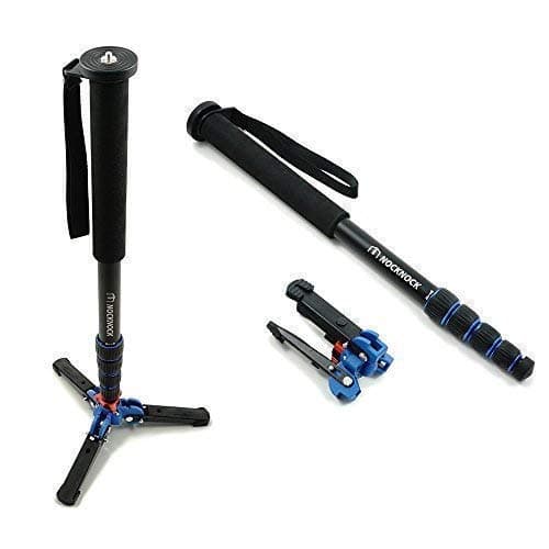 NockNock Twist-Lock 65" Monopod + M-2 Tripod Base for Camera DSLR Camcorder Unipod 360 Camera Ricoh Theta Insta360 ONE X Gopro Fusion