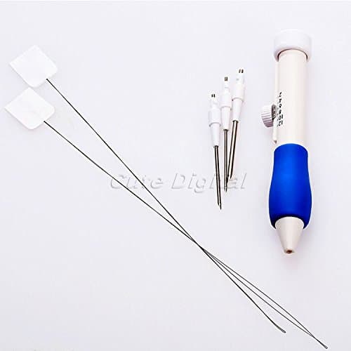 Obula£¨TM) 1Sets Embroidery Tools Embroidery Punch Needle Needlework Hand Crafts Tools DIY Punch Needle Set w/ 3 Needles 2 Threaders