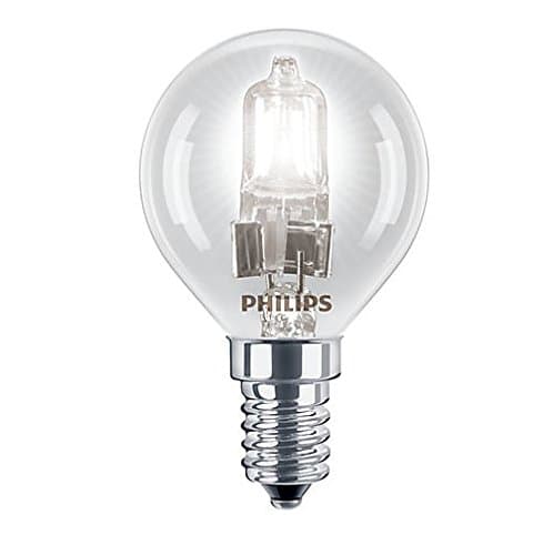 Philips5 x Eco Halogen 28W = 35 Watt SES E14 Small Screw Cap Halogen Golf Ball Mini Globe Round Lamps Light Bulbs Dimmable