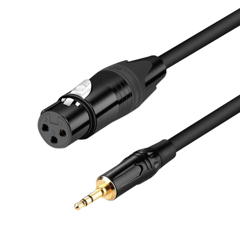 XLR to 3.5mm,10 FT Stereo Microphone Cable for Camcorders, DSLR Cameras, Computer Recording Device and More