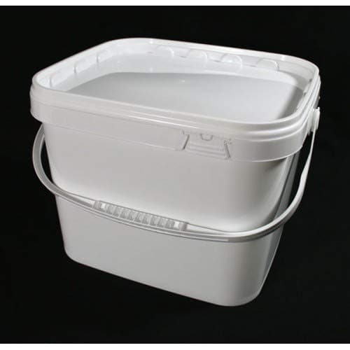 10.5 Litre Rectangular Airtight Food Grade White Catering Mixing Plastic Buckets with Lids – Heavy Duty Industrial Catering Kitchen Quality (4)