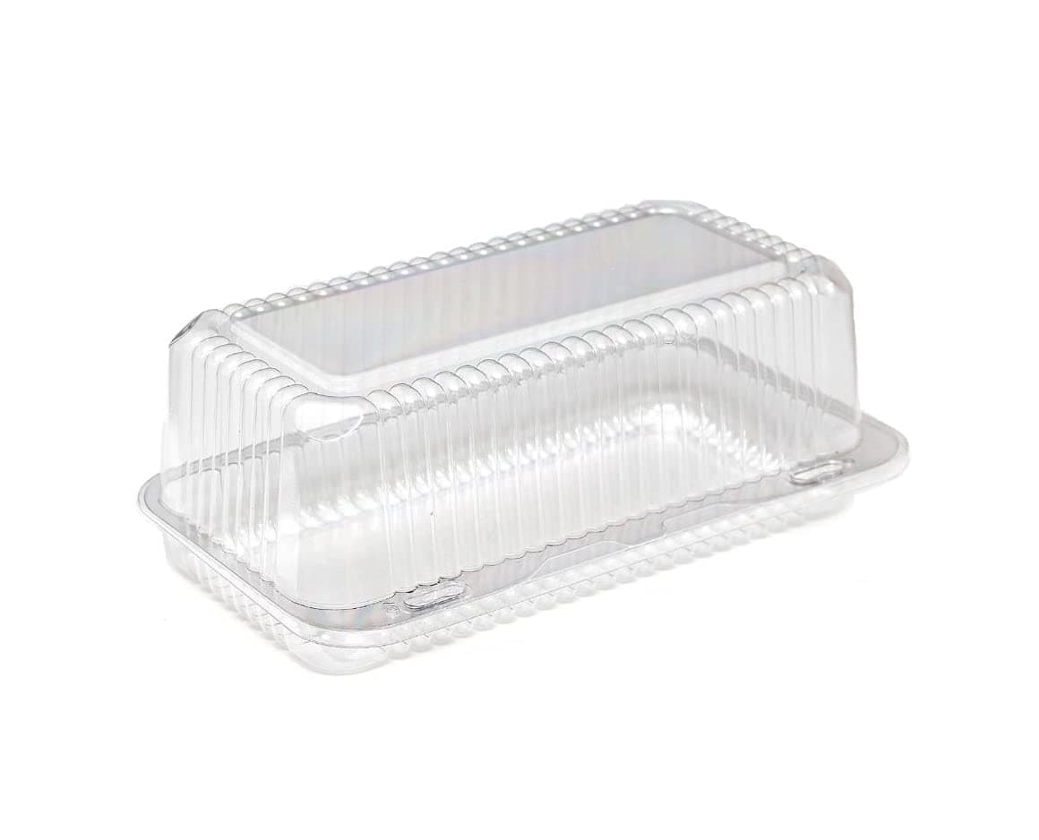10-300 Plastic Disposable Clear Boxes for Food, CAKE SIZE - 215mm x 107mm x 82mm (k-38) (100)
