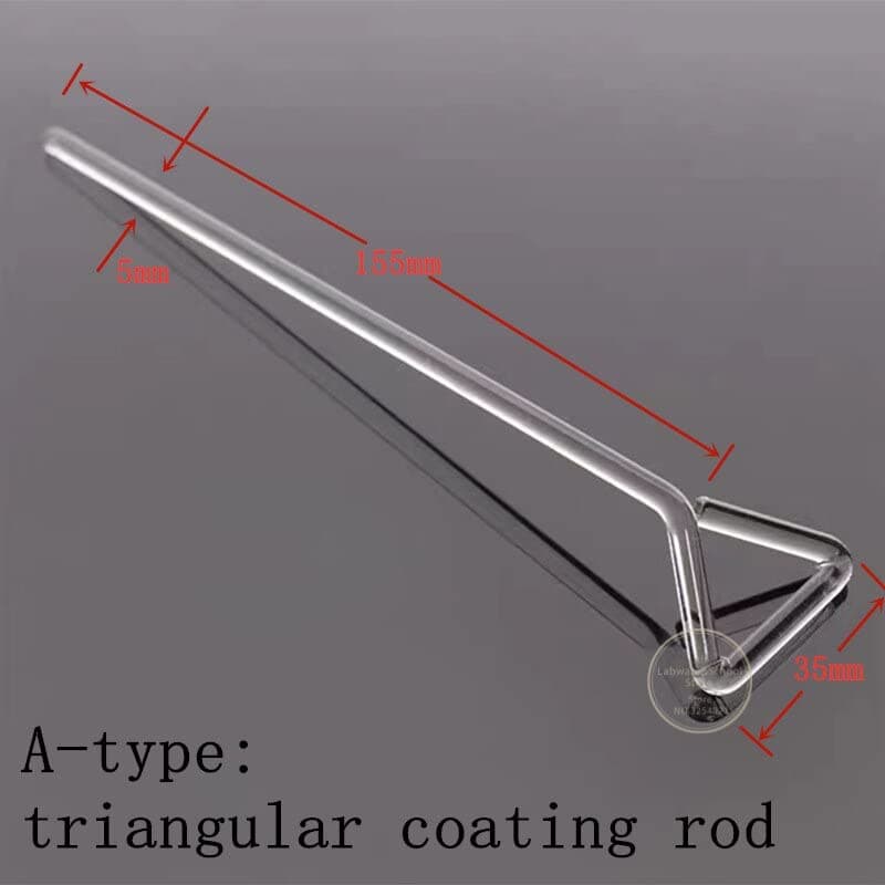 10pcs/lot Lab Glass Triangular/L-Shape Cell Spreader for Petri Dish Cells Push and Scrape Laboratory Experiment (Size : B-Type)