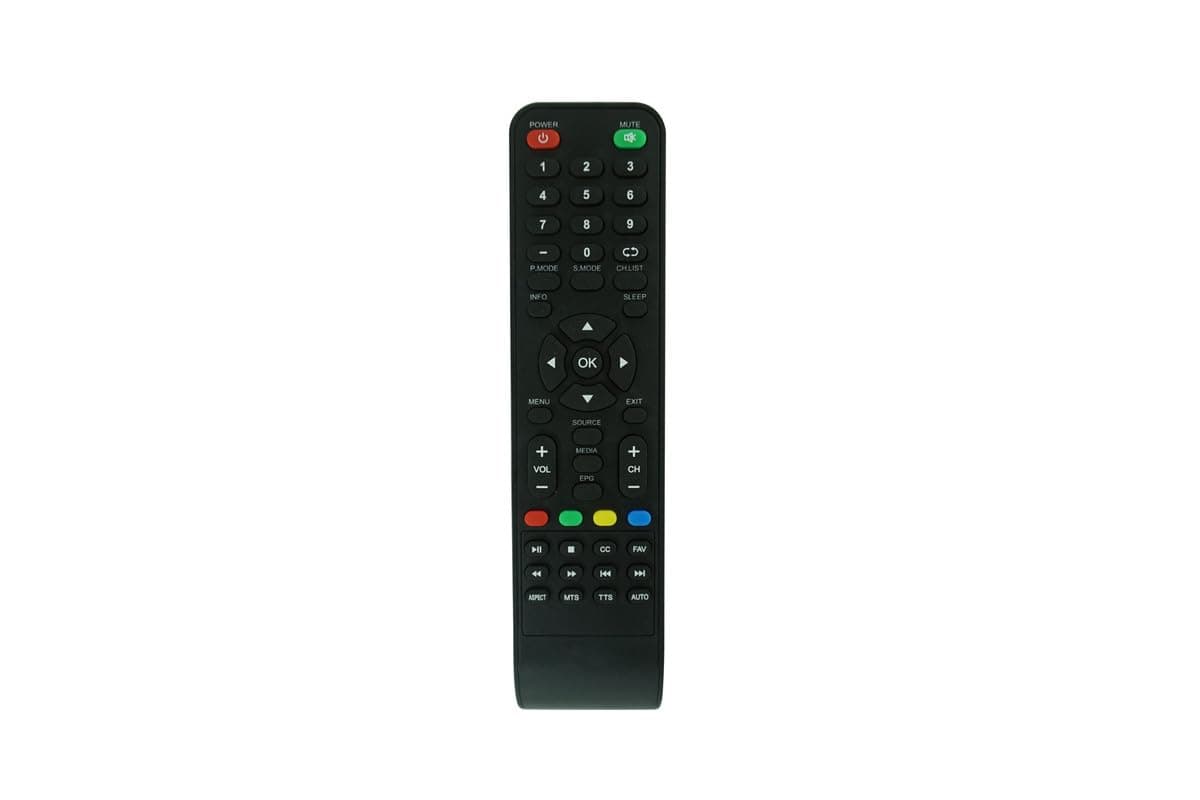 Generic Replacement Remote Control for Ctroniq & Alphabox & Hi-Sky & Skyview & Smart Plus Smart LED LCD HDTV TV, black