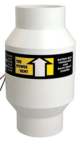 Zephyr Power Battery Box Vent Fan - 12 Volt DC White
