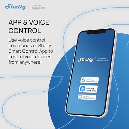 Shelly Plus 2PM | WiFi & Bluetooth 2 Channels Smart Relay Switch with Power Metering | Home Automation | Roller Shutters | Remote Control | Alexa & Google Home | iOS Android App